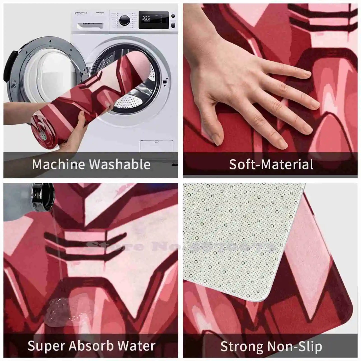 Wing Soft Cushion Home Carpet Door Mat Car Rug Phone Suit Logo Anime Japanese Manga Mecha Wing Robot Rx78 2 Rx782 Geek Unicorn