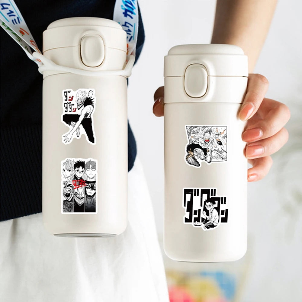 10/30/50pcs Black White Manga Dandadan Anime Stickers Decals Laptop Travel Luggage Skateboard Car Phone Cool Waterproof Sticker