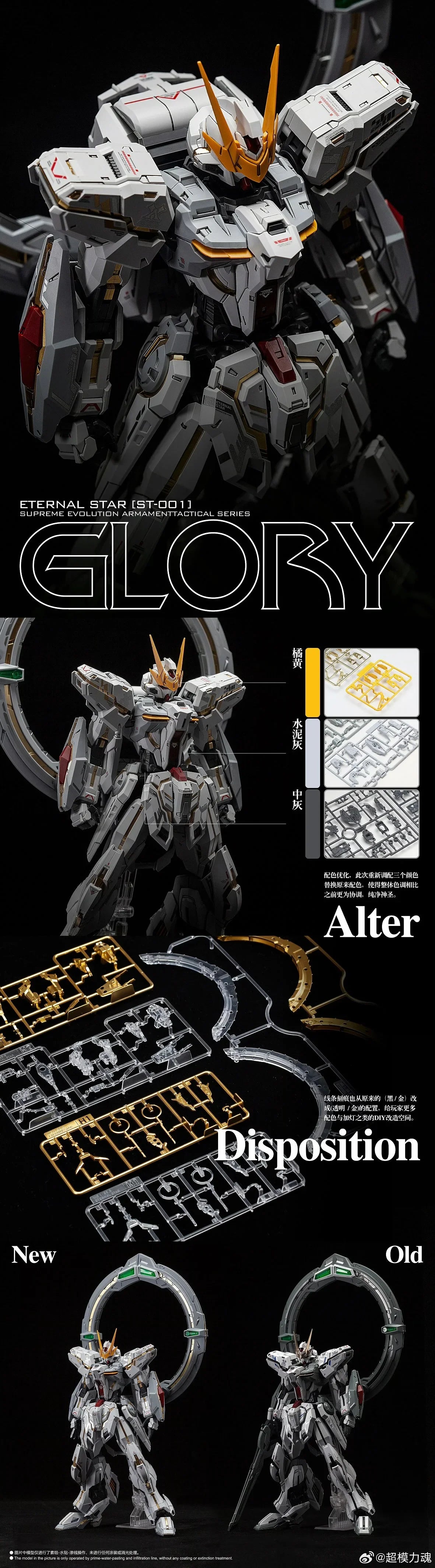 Superme Model Gsx-401Fw MG Stargazer Glory Eternal Star St-001 1/100 Assembly Model High Quality Action Figures Robot Toys Gifts