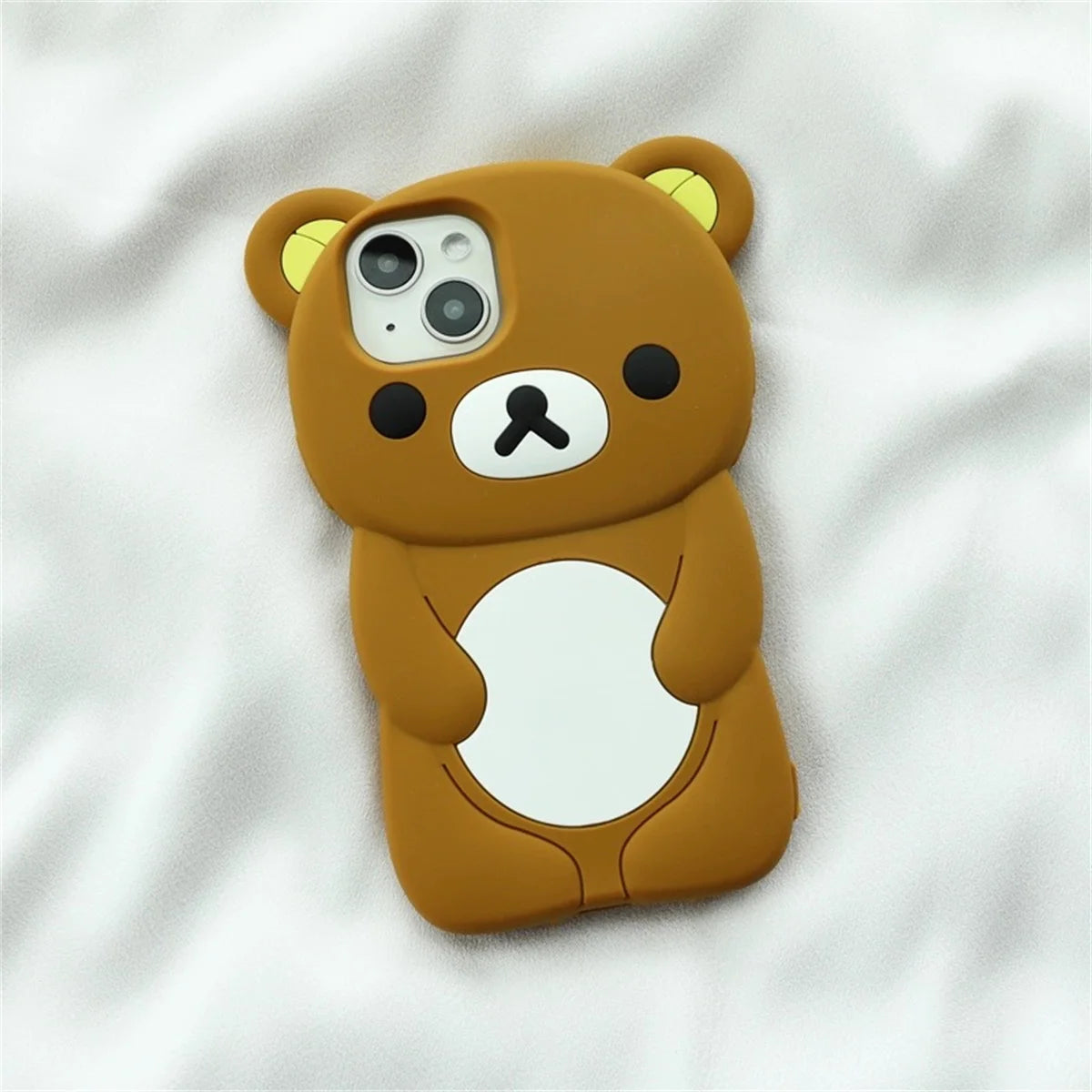 3D Cartoon Bear Suitable For iPhone 15 14 13 Pro Max 12 Pro Phone Case 11 XSMAX Full Package XR Anti Drop X Soft Silicone Case 7