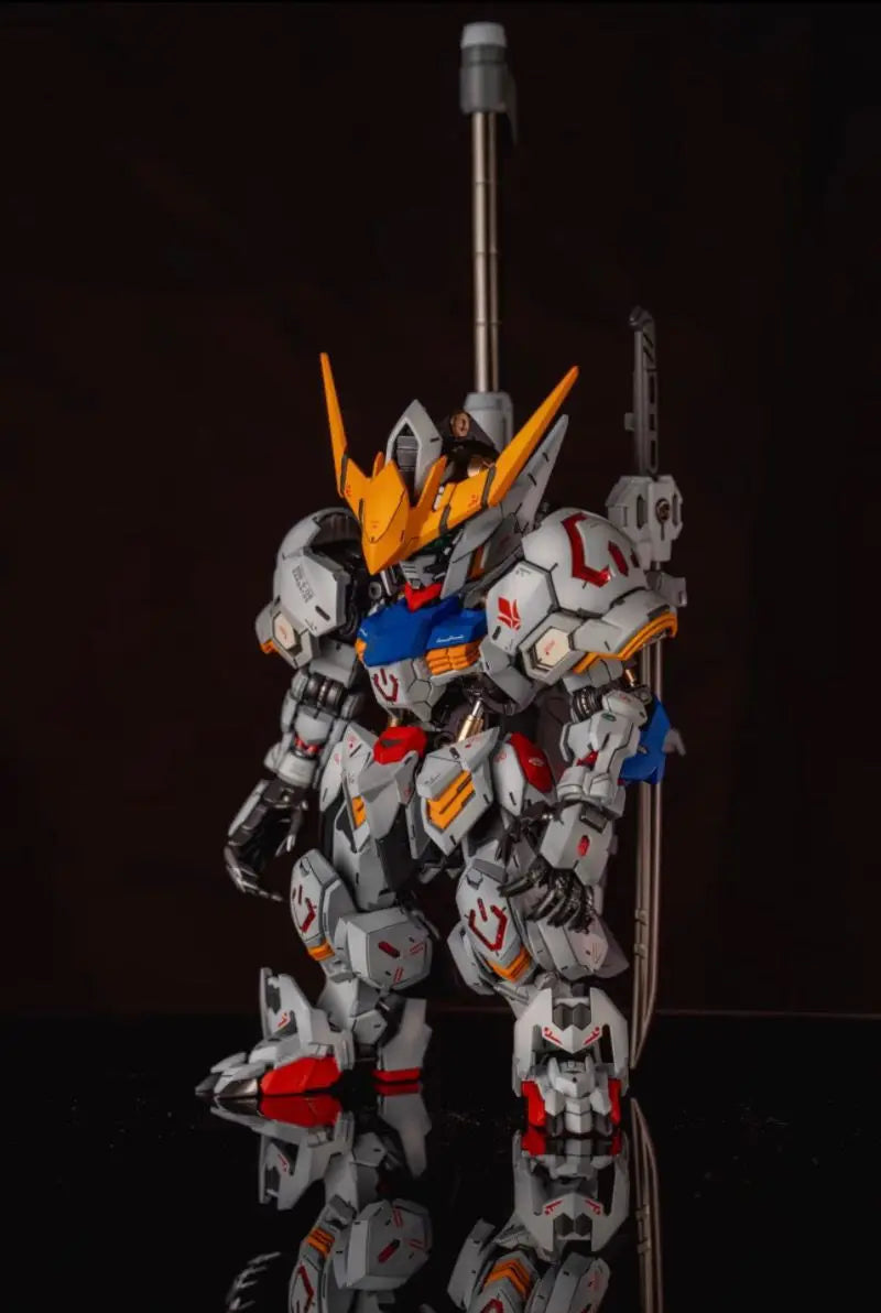 Gaogao Revised Edition MGSD Barbatos 4th Form Assembly Model Kit - Extraordinary Raid, with Stickers and Base Action Figure