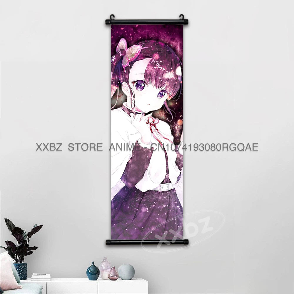 Demon Slayer Scrolls Picture Himejima Gyoumei Wall Art Tomioka Giyuu Home Decor Rengoku Kyoujurou Hanging Painting Anime Poster