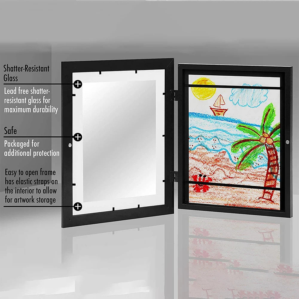 Kids Art Frames Magnetic Front Open Changeable Display Home Decor Kids Frametory For Poster Photo Drawing Paintings Pictures NEW