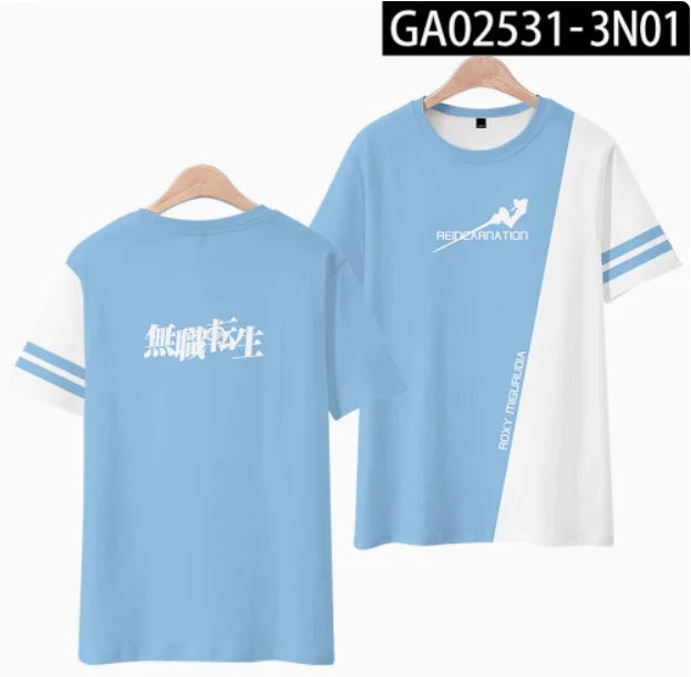 Anime Mushoku Tensei:Jobless Reincarnation Eris Short Sleeve T-shirt Summer Cosplay Costume Casual Student Loose Tops