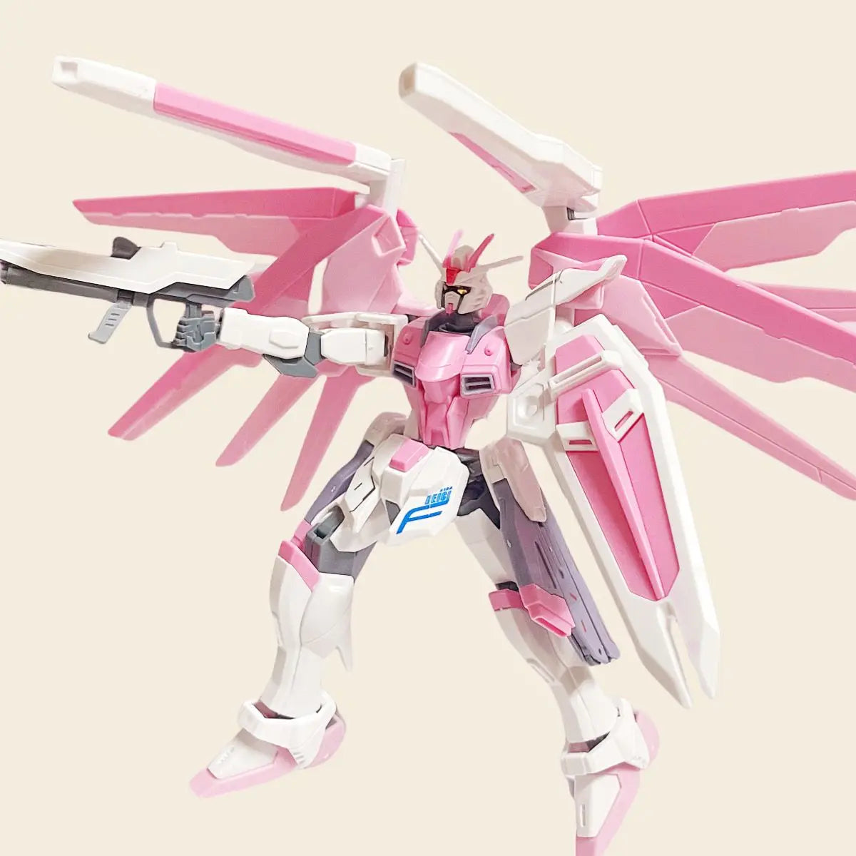 ZGMF-X10A HG 1/144 Freshman Freedom Mecha Assembly Model Action Figures Cherry Blossom Color Scheme Children Toy Gift Decorate
