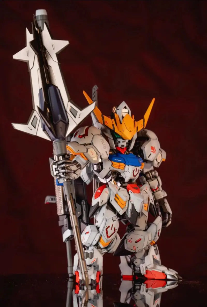 Gaogao Revised Edition MGSD Barbatos 4th Form Assembly Model Kit - Extraordinary Raid, with Stickers and Base Action Figure