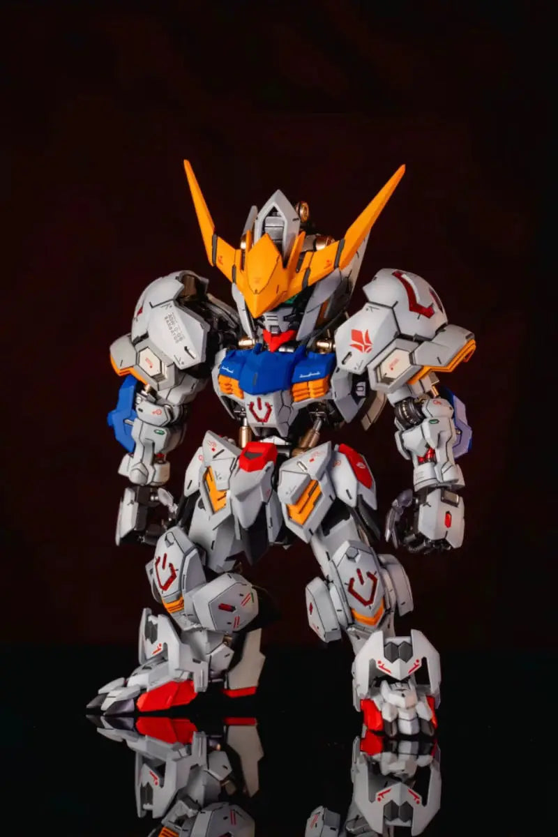 Gaogao Revised Edition MGSD Barbatos 4th Form Assembly Model Kit - Extraordinary Raid, with Stickers and Base Action Figure