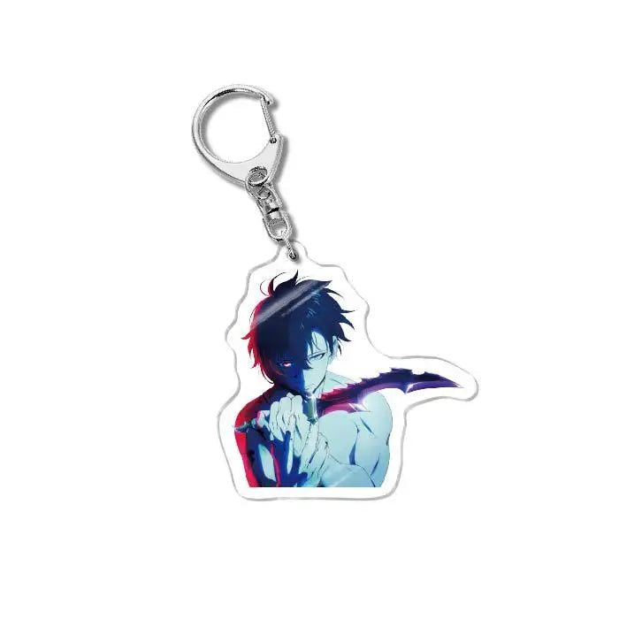 Anime Solo Leveling Sung Jinwoo Fun Keychain Acrylic Jewelry Key Chain Pendant Related Products Friend Gift Bag Charms Creative