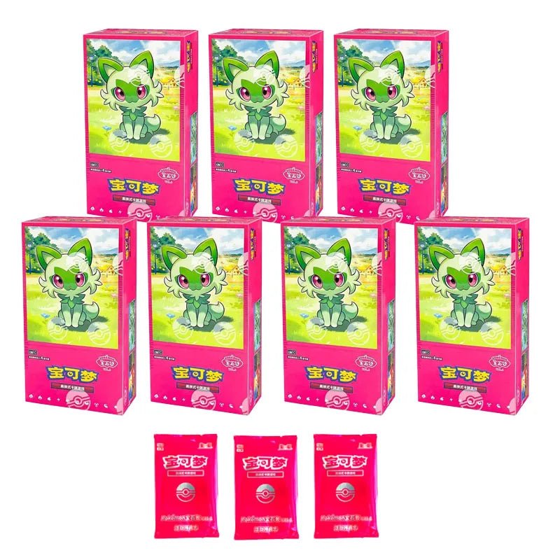 Pokemon Game Collection Cards Gem Pack PTCG Trading Card Custom Toys Chinese Genuine Flash Game Anime Paper Pikachu Special Bag