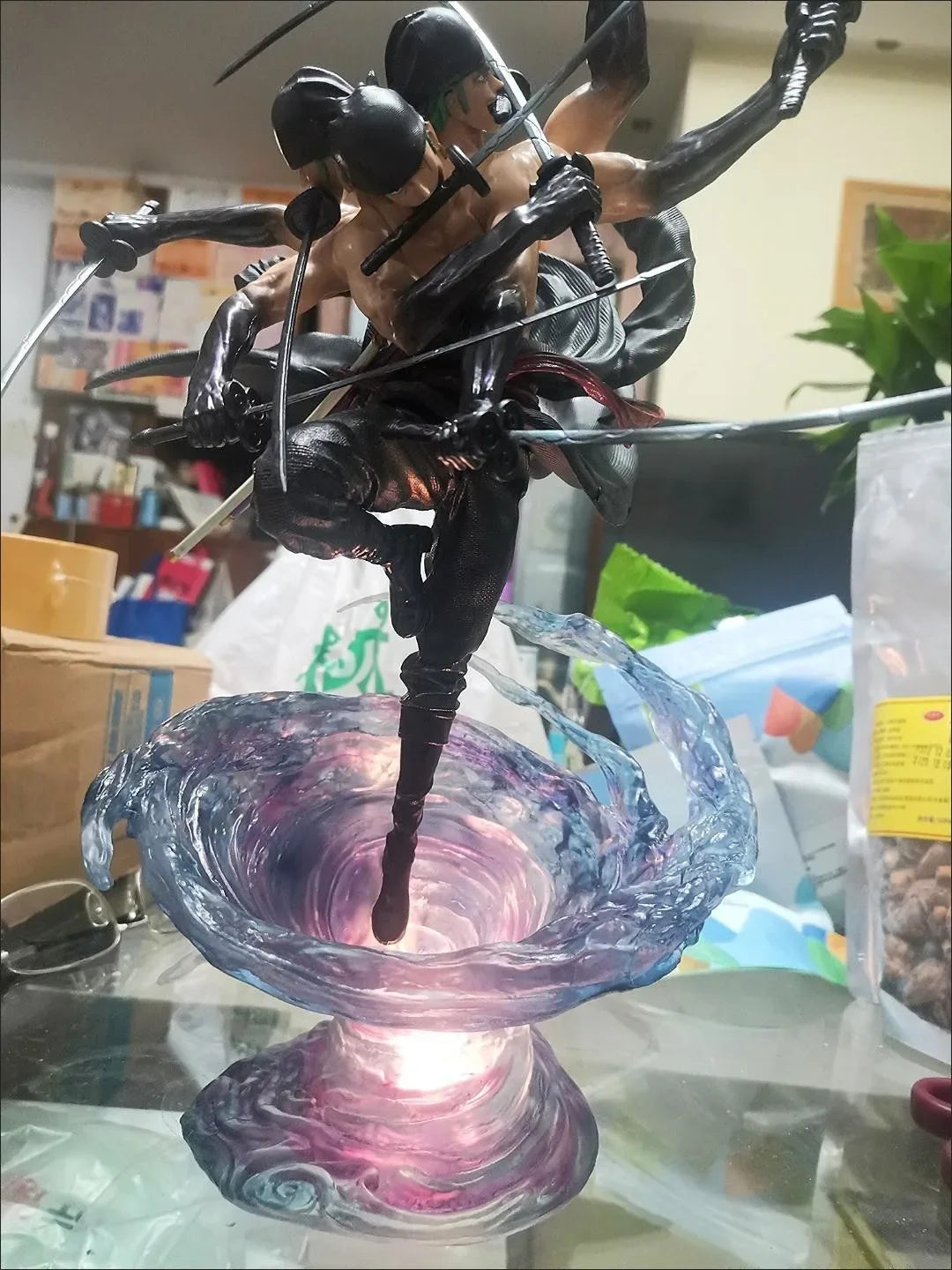 35cm One Piece Roronoa Zoro Anime Figure Tornado Battle Pvc Action Figurine Statue Model Collection Decoration Toys Kids Gift