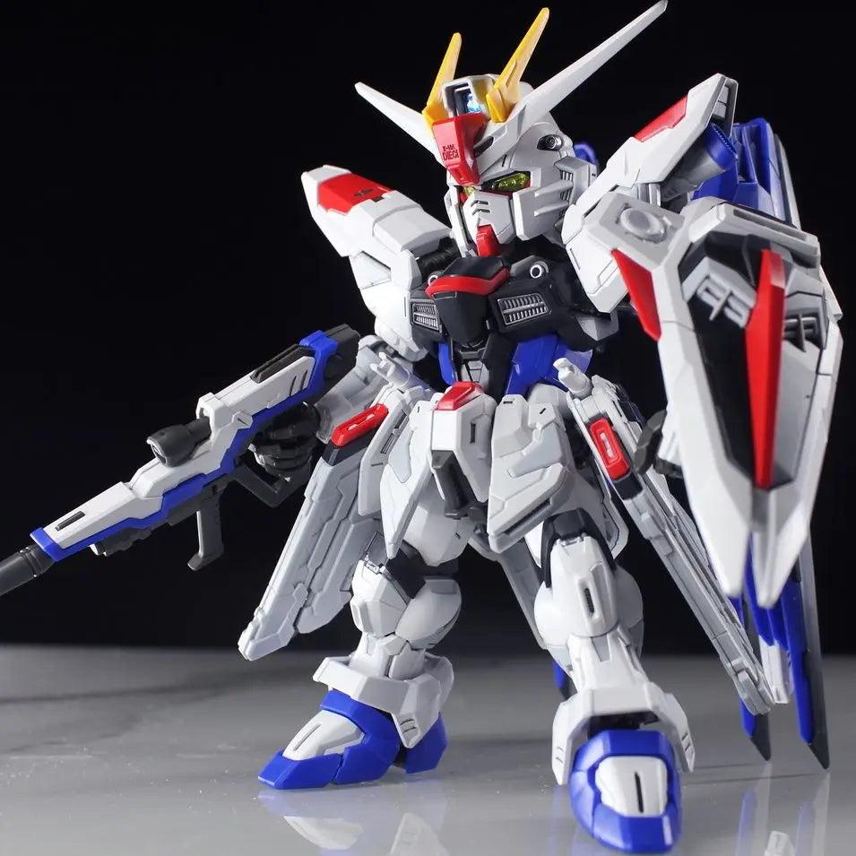 Mgsd Freedom Zgmf-X10a Assemble The Model Action Figures Children'S Toy Desktop Decoration Gift Collectible With Bracket Sticker