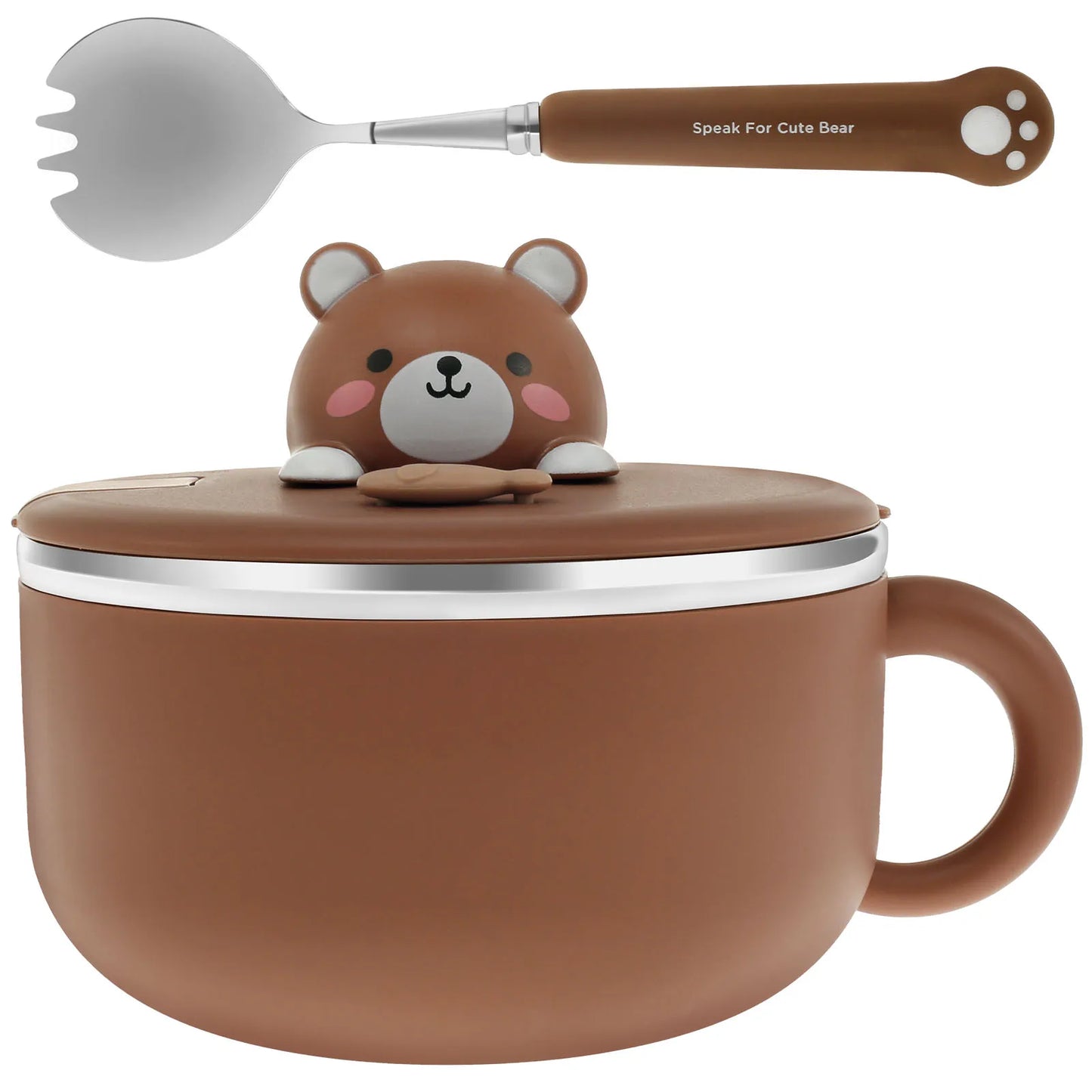 1200ml Ramen Bowl With Lid Stainless Steel Instant Noodle Cooker Fruit Salad Rice Soup Bowl Large Lunch Box Kitchen Accessories