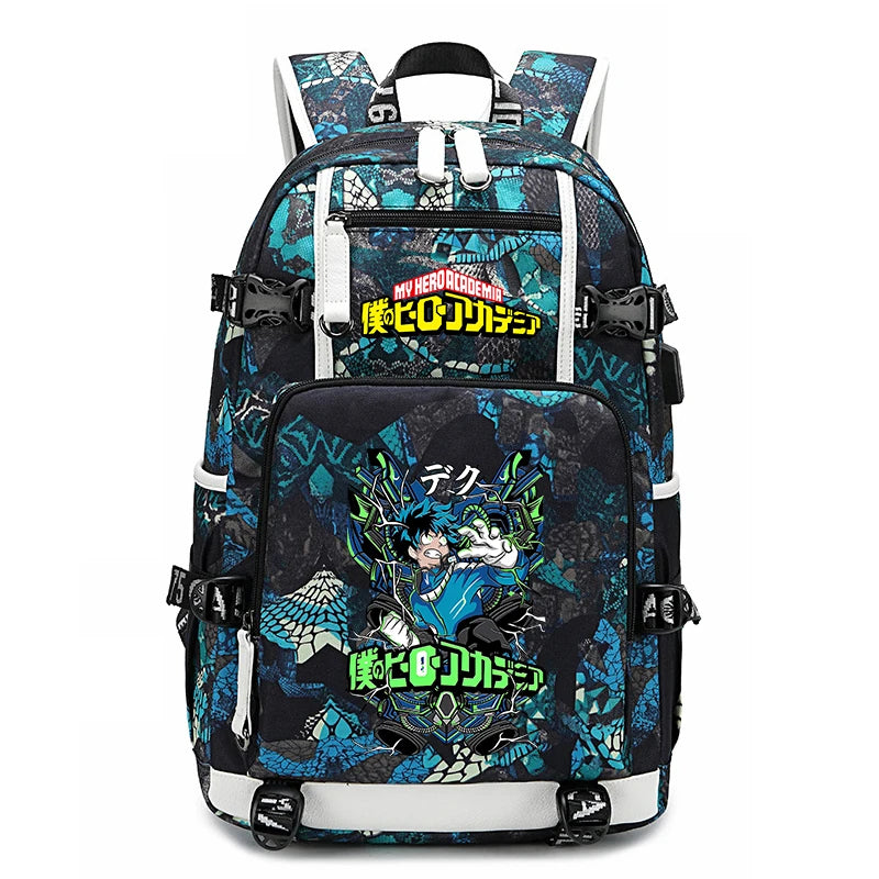 My Hero Academia Anime Student Schoolbag Large Capacity Backpack Youth Outdoor Travel Bag Kids Back to School Gift