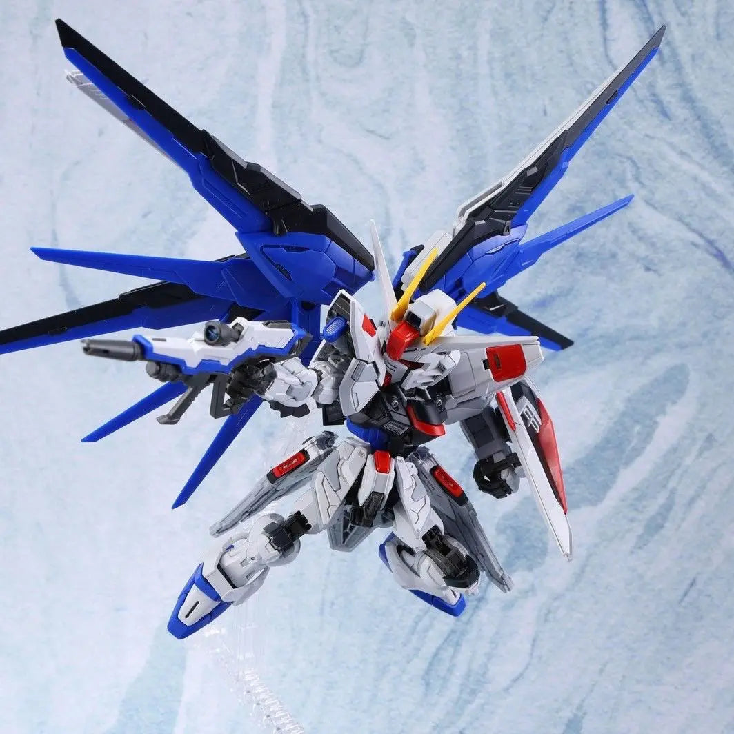 Mgsd Freedom Zgmf-X10a Assemble The Model Action Figures Children'S Toy Desktop Decoration Gift Collectible With Bracket Sticker