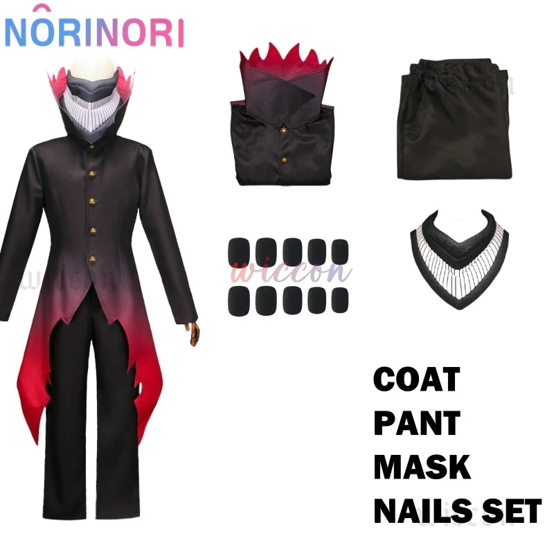 Okarun Ken Takakura Cosplay Costume Anime Dandadan Cosplay Gradient Red Hem Mask Men Black Suit Okarun Cosplay Mask Glasses