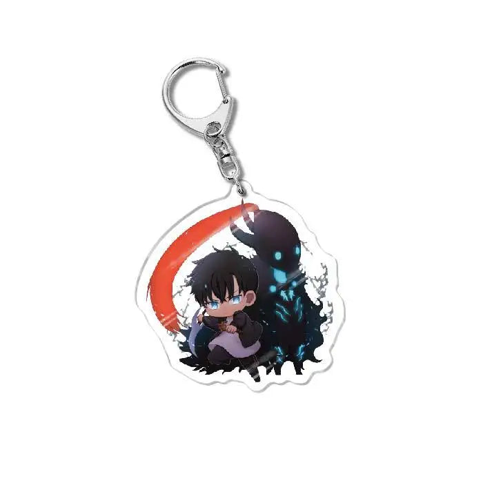 Anime Solo Leveling Sung Jinwoo Fun Keychain Acrylic Jewelry Key Chain Pendant Related Products Friend Gift Bag Charms Creative