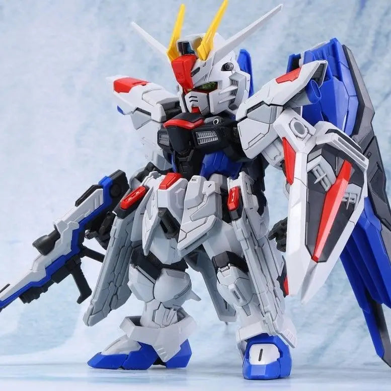 Mgsd Freedom Zgmf-X10a Assemble The Model Action Figures Children'S Toy Desktop Decoration Gift Collectible With Bracket Sticker