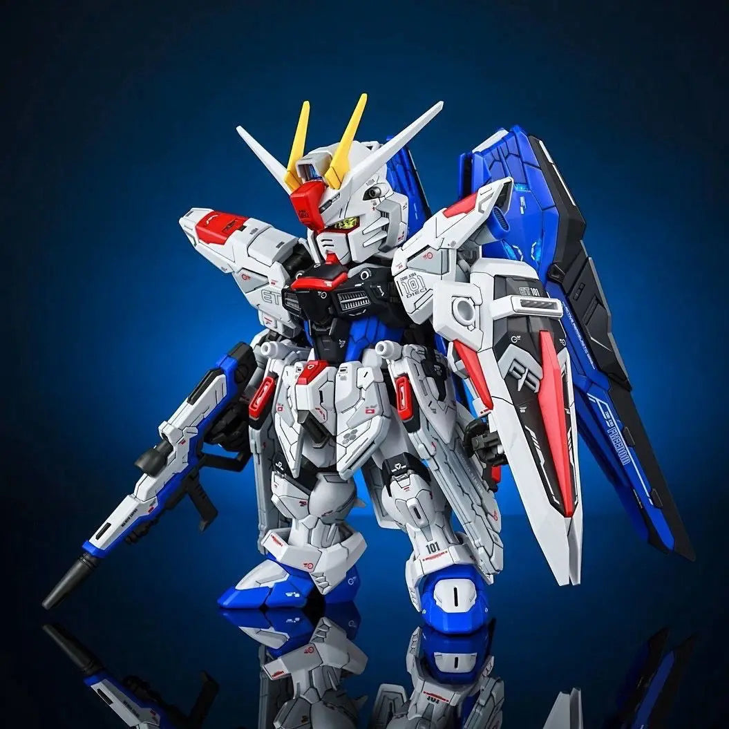 Mgsd Freedom Zgmf-X10a Assemble The Model Action Figures Children'S Toy Desktop Decoration Gift Collectible With Bracket Sticker
