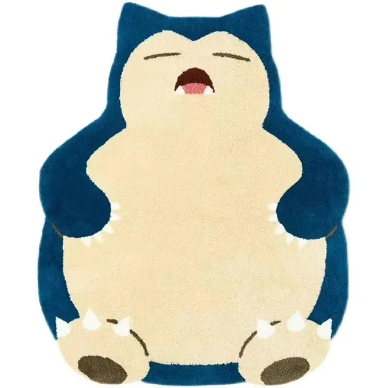Anime Pokemon Plush Carpet Cartoon Snorlax Irregular Floor Mat Faux Cashmere Room Living Bathroom Bedside Rug Home Decor Gift