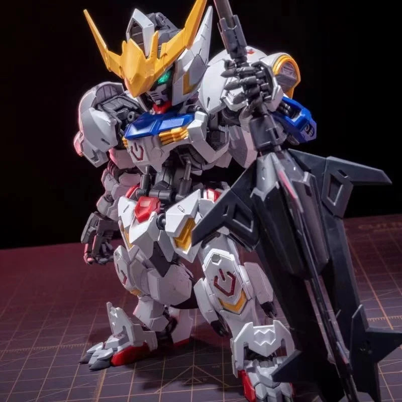 Gaogao Revised Edition MGSD Barbatos 4th Form Assembly Model Kit - Extraordinary Raid, with Stickers and Base Action Figure