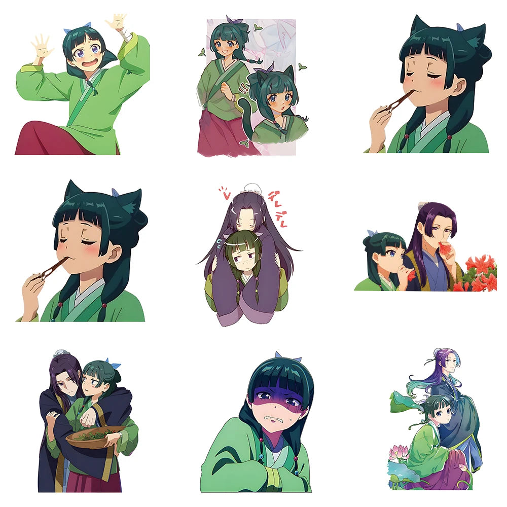 53pcs The Apothecary Diaries Series Graffiti Stickers Suitable for Desktop Wall Decoration DIY Sticker Pack with Storage Box