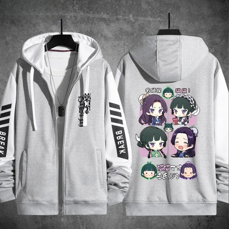 3D Print Anime The Apothecary Diaries Maomao Zip Up Hoodie Women Men Harajuku Sweatshirt Mao Mao Cosplay Zipper Hooded Jacket