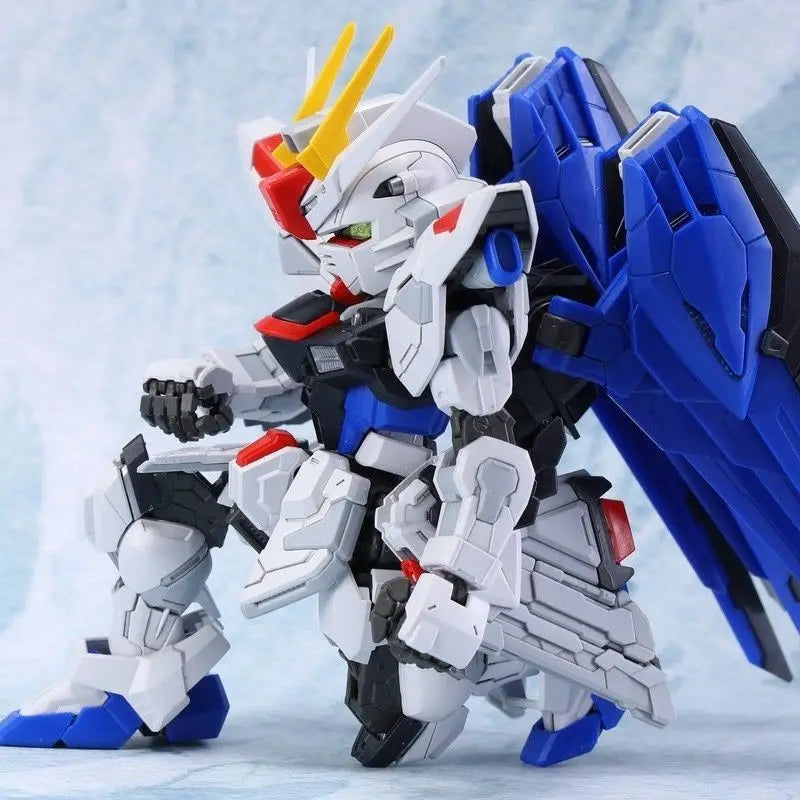 Mgsd Freedom Zgmf-X10a Assemble The Model Action Figures Children'S Toy Desktop Decoration Gift Collectible With Bracket Sticker
