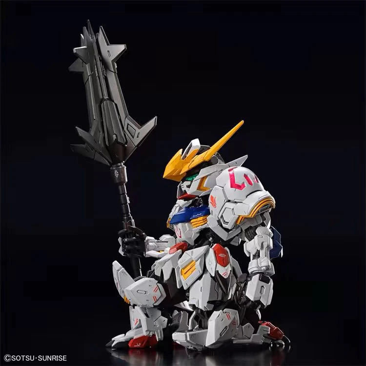 Gaogao Revised Edition MGSD Barbatos 4th Form Assembly Model Kit - Extraordinary Raid, with Stickers and Base Action Figure