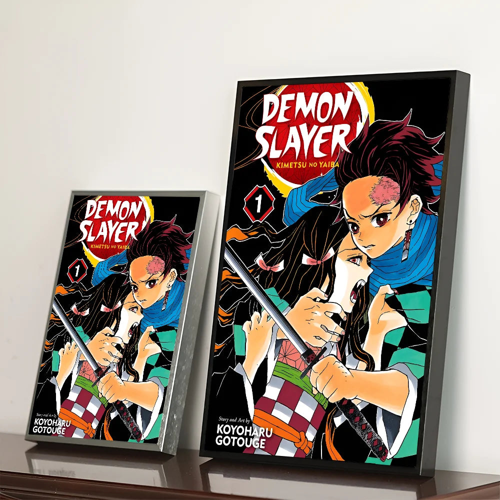 Demon Slayer Good Quality Prints and Posters Waterproof Paper Sticker Coffee House Bar Posters Wall Stickers