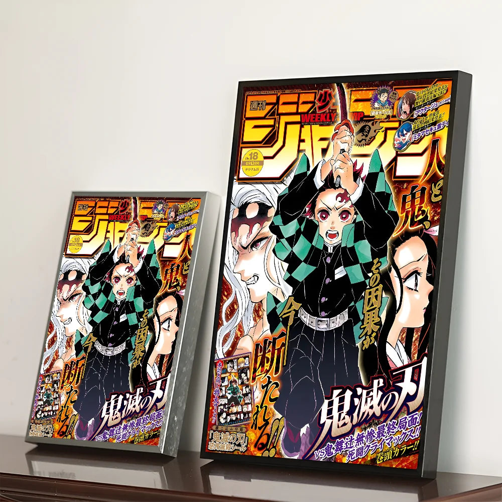 Demon Slayer Good Quality Prints and Posters Waterproof Paper Sticker Coffee House Bar Posters Wall Stickers