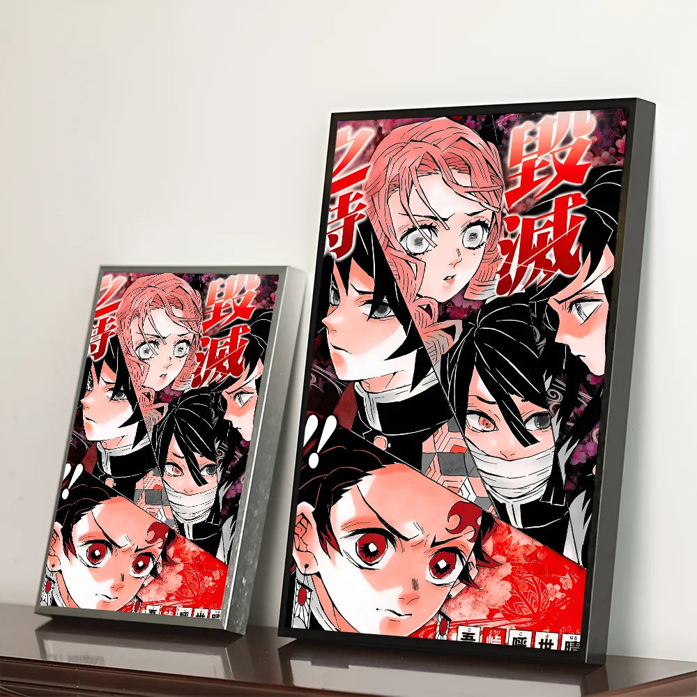 Demon Slayer Good Quality Prints and Posters Waterproof Paper Sticker Coffee House Bar Posters Wall Stickers