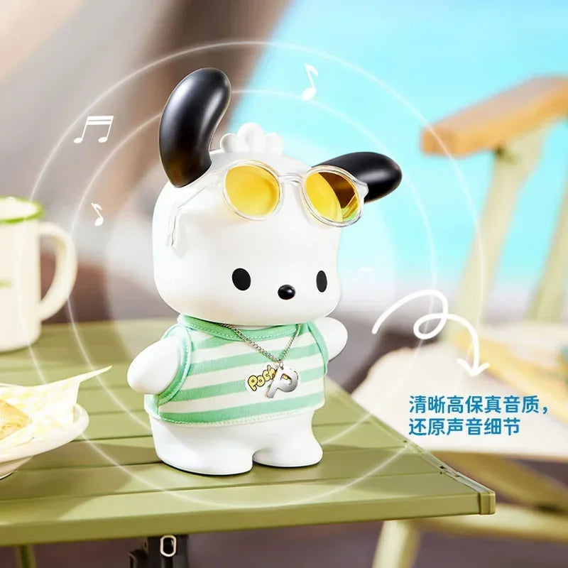 Kawaii Sanrio Pochacco Bluetooth Speaker Cartoon Anime Wireless Speaker Portable Desktop Charging Speaker Decoration Kids Gifts