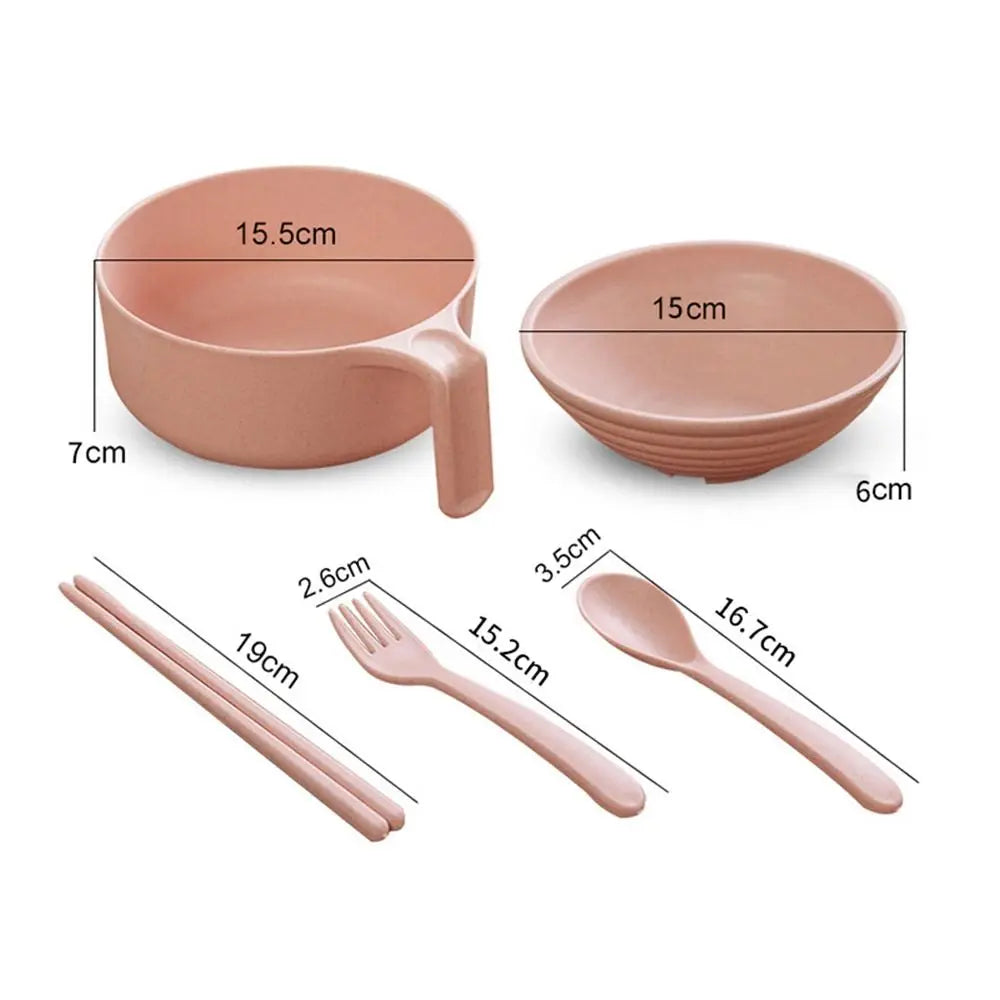 Durable Large Capacity Microwave Ramen Bowl with Lid with Strainer Student Tableware With Handle Noodles Bowl
