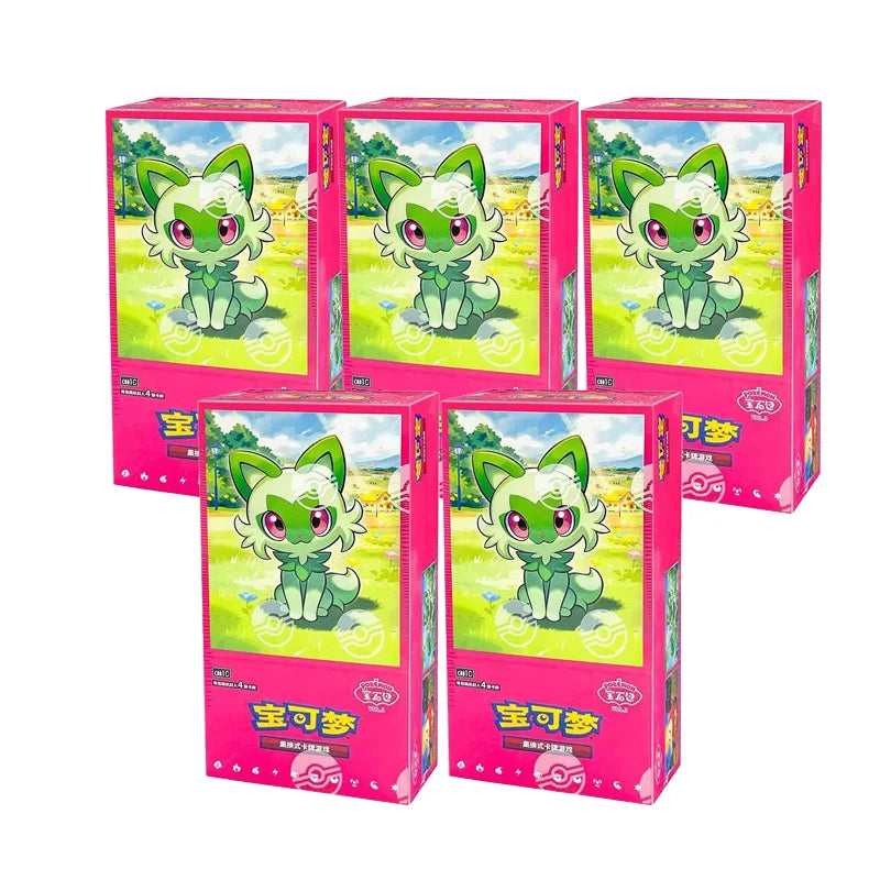 Pokemon Game Collection Cards Gem Pack PTCG Trading Card Custom Toys Chinese Genuine Flash Game Anime Paper Pikachu Special Bag