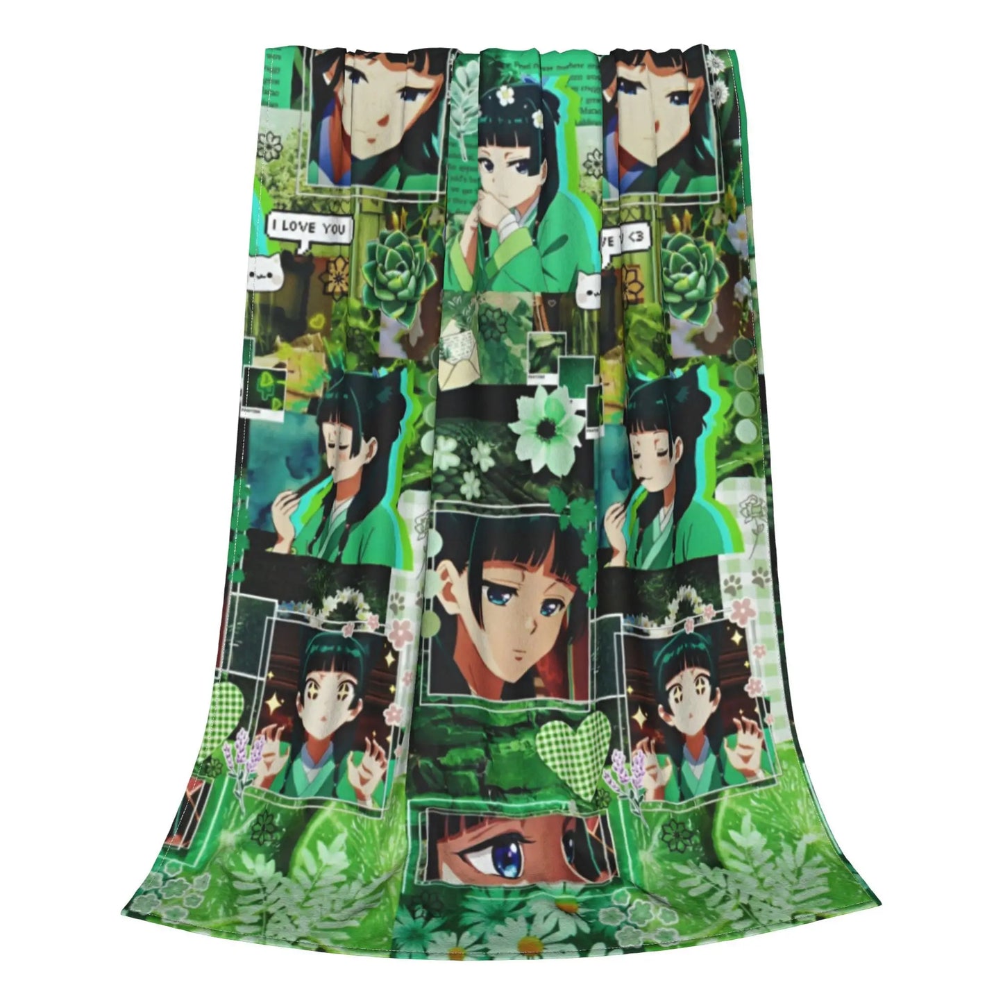 The Apothecary Diaries Maomao Blankets Fleece  Winter Cartoon Anime Portable Lightweight Thin Throw Blankets Car Bedding Throws