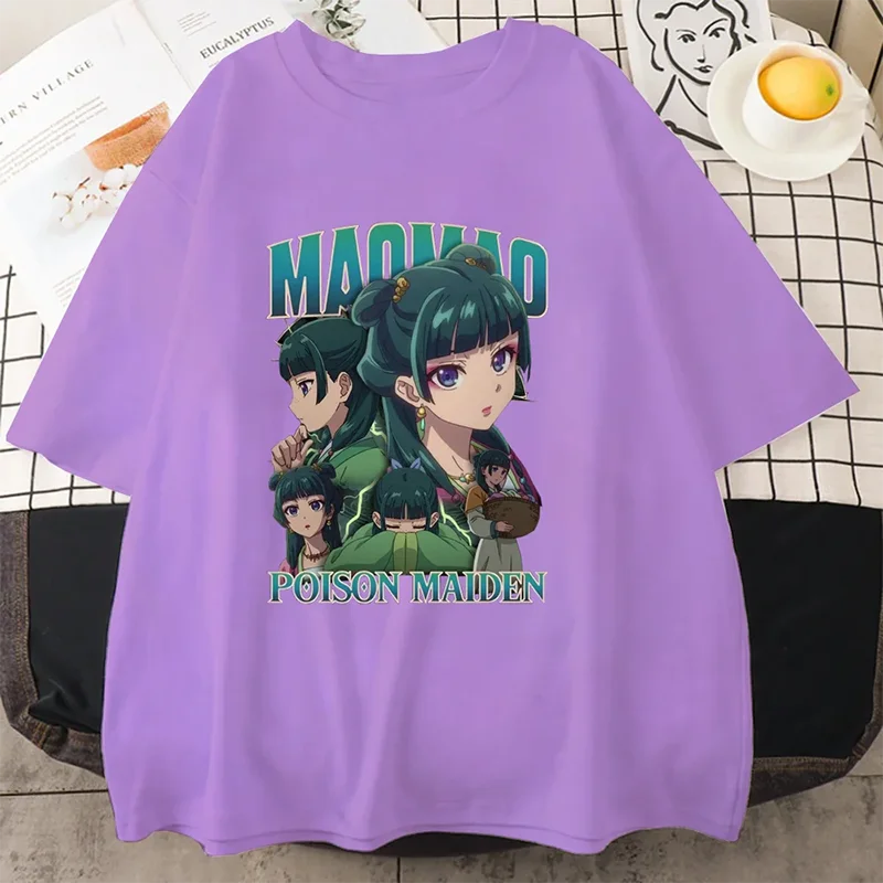 New The Apothecary Diaries Printed T-shirt Women's Personalized Summer Shirt Casual Anime Harajuku Women's Tops