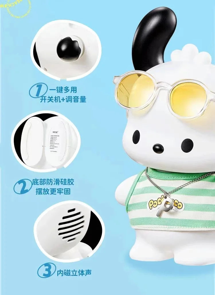 Kawaii Sanrio Pochacco Bluetooth Speaker Cartoon Anime Wireless Speaker Portable Desktop Charging Speaker Decoration Kids Gifts