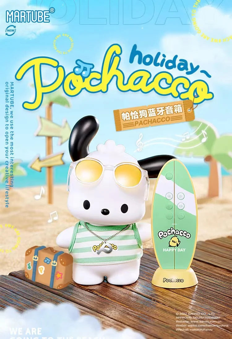 Kawaii Sanrio Pochacco Bluetooth Speaker Cartoon Anime Wireless Speaker Portable Desktop Charging Speaker Decoration Kids Gifts