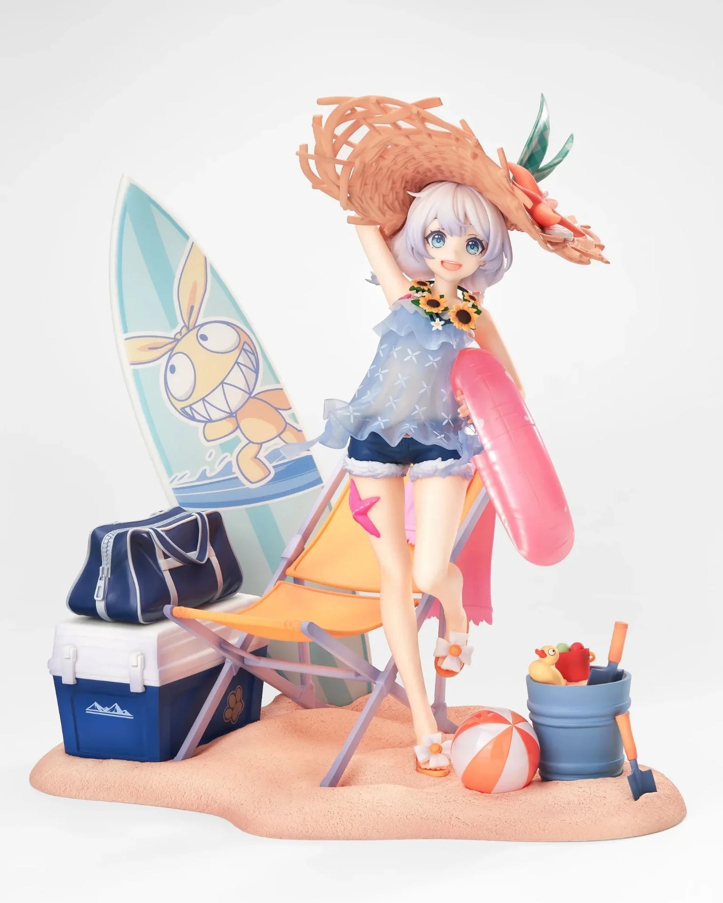 25cm Honkai Impact 3 Theresa Anime Game Beach Beauty Girl Sunset Shallow Shore Boxed Figurine Boy Desktop Decoration Toy Gifts