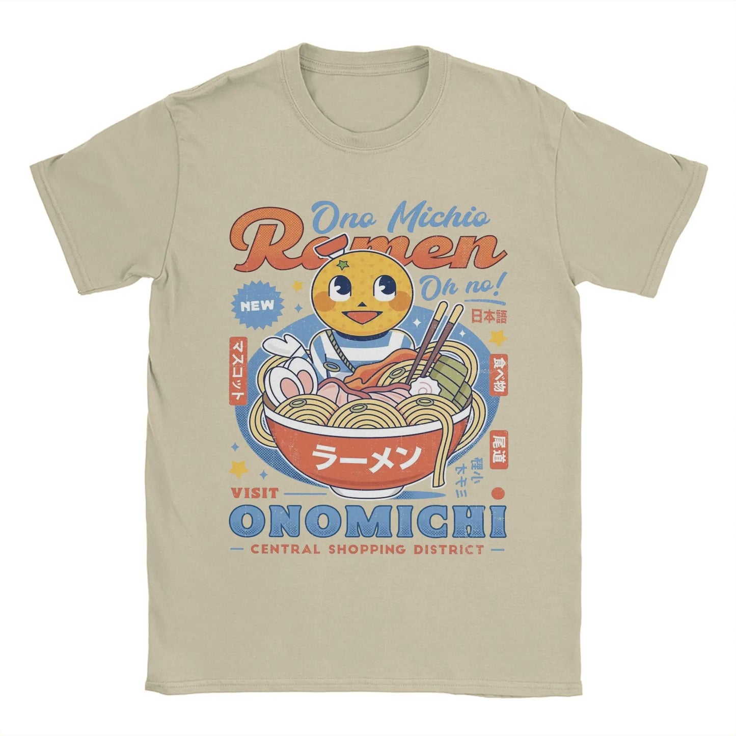 Ono Michio Ramen Yakuza T Shirt Men Pure Cotton Fun T-Shirts Crewneck  Tees Short Sleeve Clothes Gift
