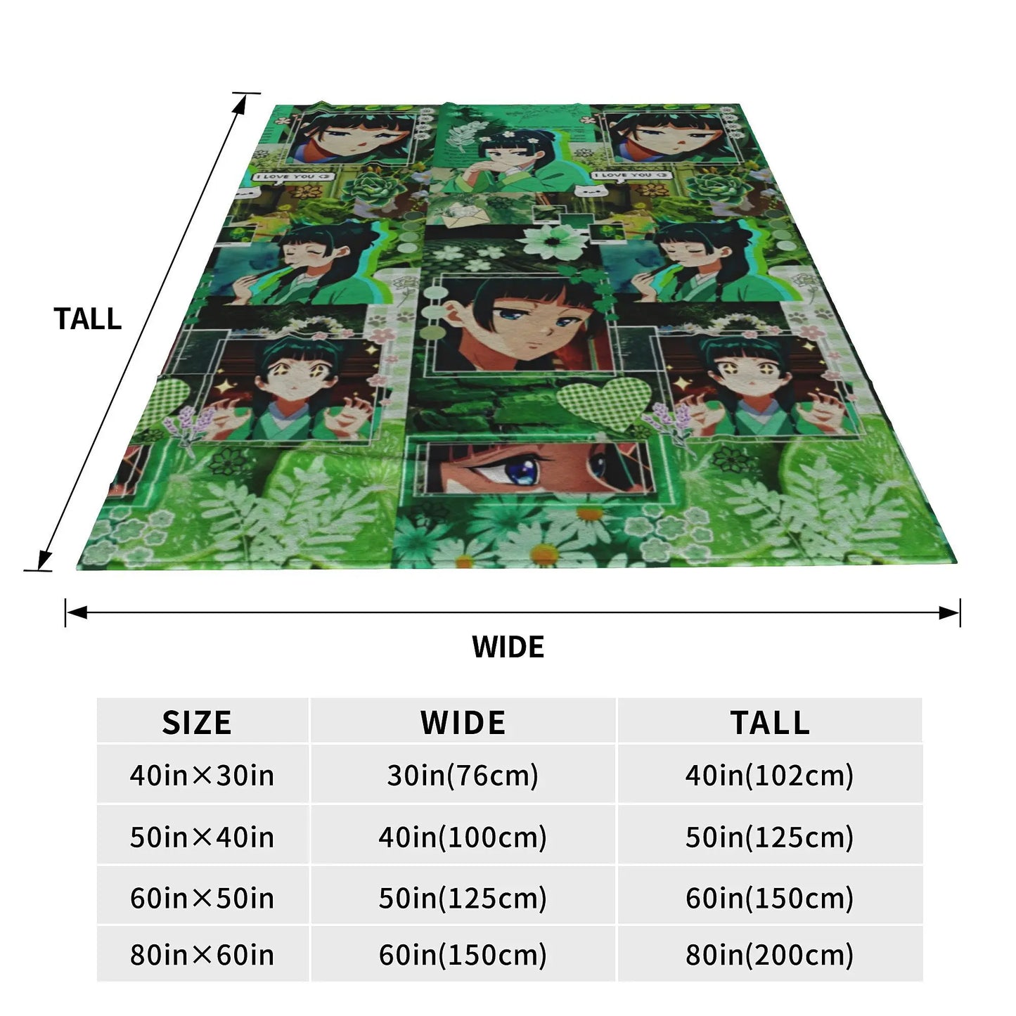 The Apothecary Diaries Maomao Blankets Fleece  Winter Cartoon Anime Portable Lightweight Thin Throw Blankets Car Bedding Throws