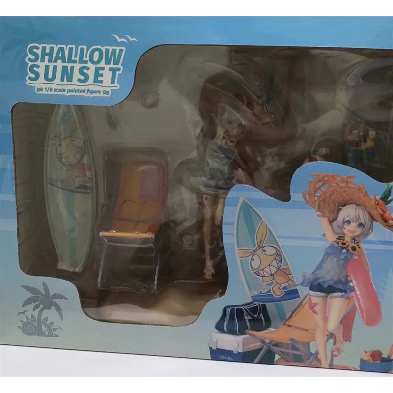 25cm Honkai Impact 3 Theresa Anime Game Beach Beauty Girl Sunset Shallow Shore Boxed Figurine Boy Desktop Decoration Toy Gifts