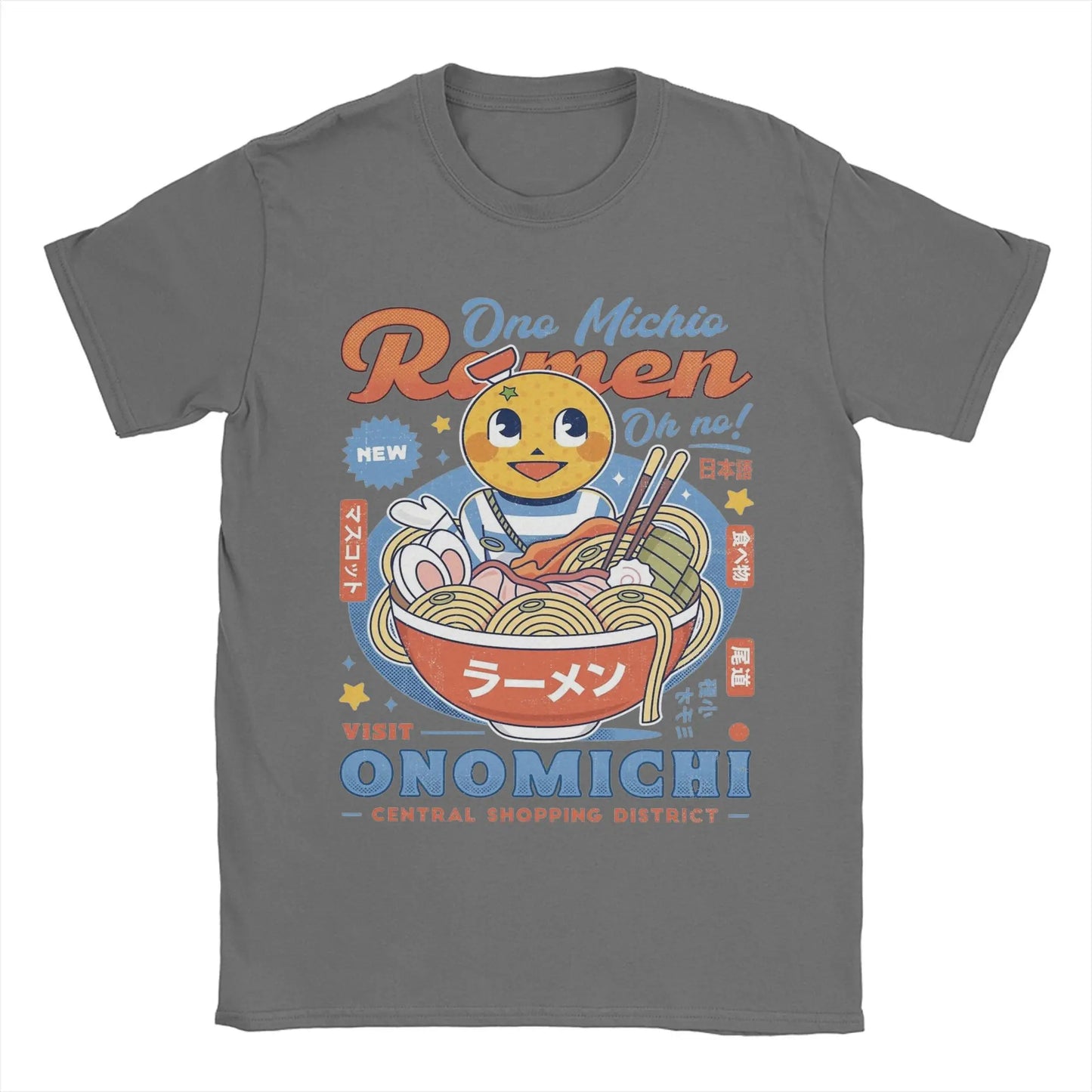 Ono Michio Ramen Yakuza T Shirt Men Pure Cotton Fun T-Shirts Crewneck  Tees Short Sleeve Clothes Gift