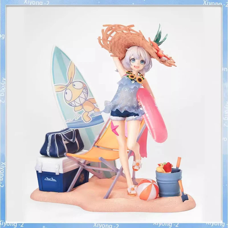 25cm Honkai Impact 3 Theresa Anime Game Beach Beauty Girl Sunset Shallow Shore Boxed Figurine Boy Desktop Decoration Toy Gifts