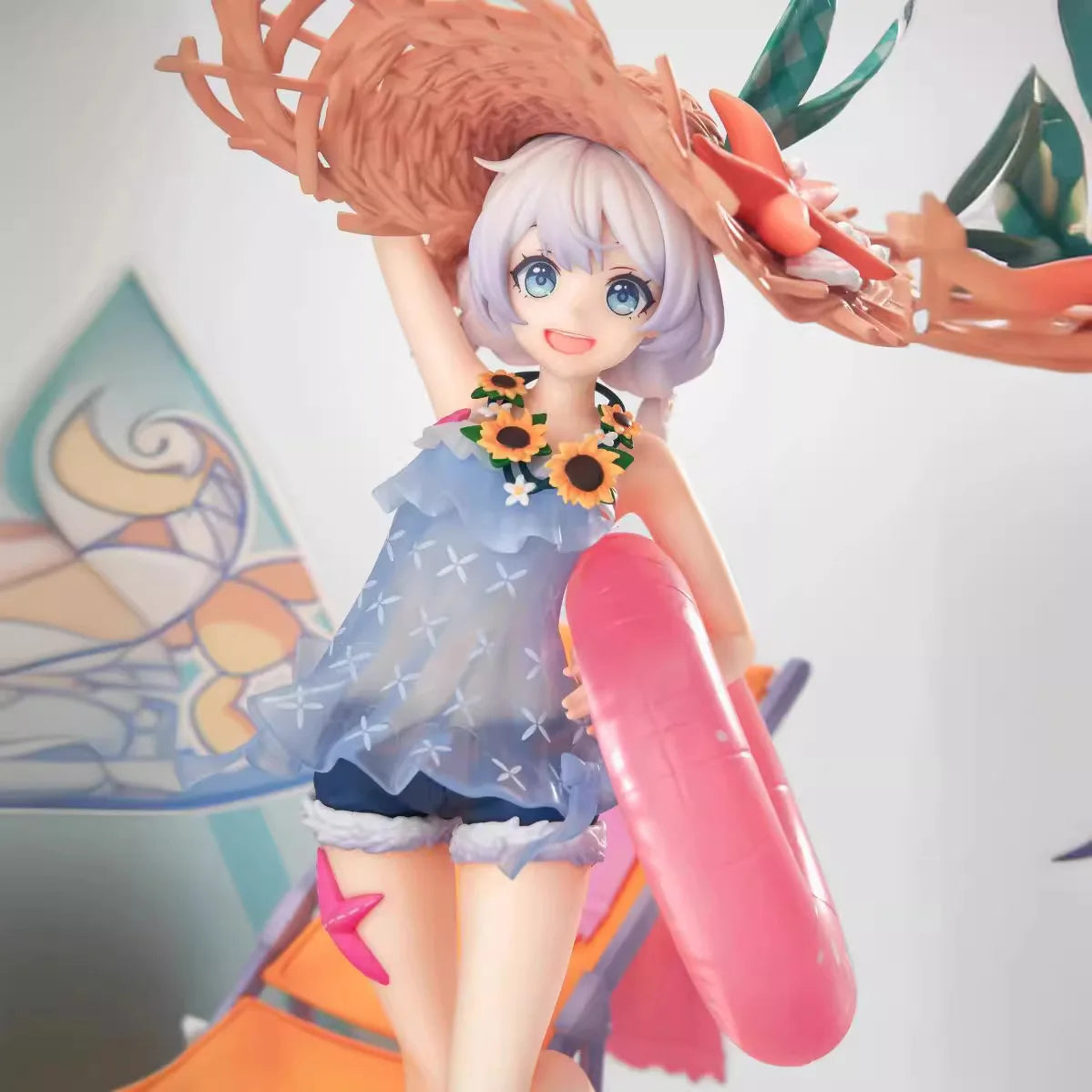 25cm Honkai Impact 3 Theresa Anime Game Beach Beauty Girl Sunset Shallow Shore Boxed Figurine Boy Desktop Decoration Toy Gifts