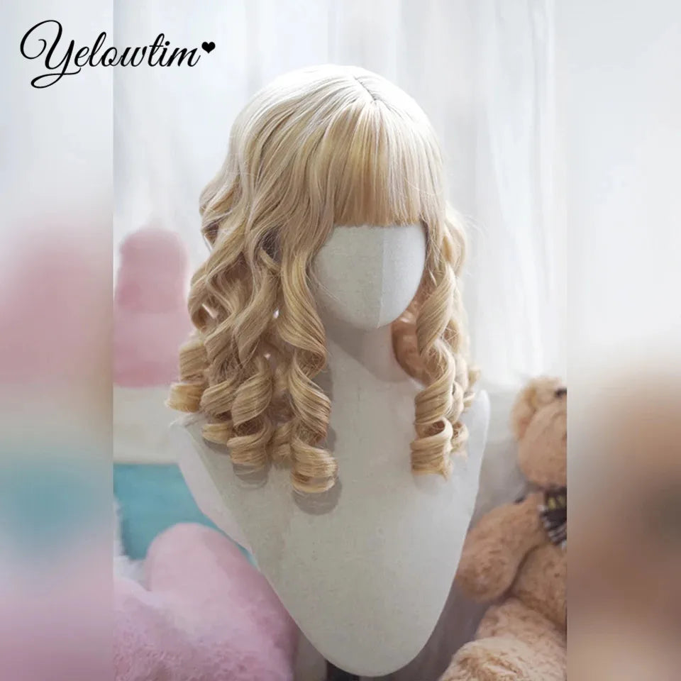 Synthetic Black Red Wig Ladies Middle Part Natural Large Waves Long Curly Hair Daily Cosplay High Temperature Silk Headgear