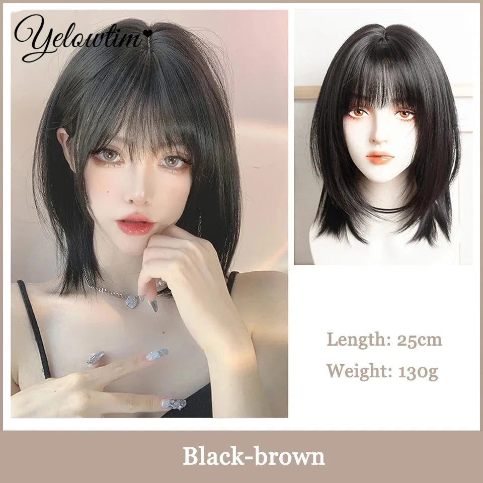Synthetic Black Red Wig Ladies Middle Part Natural Large Waves Long Curly Hair Daily Cosplay High Temperature Silk Headgear