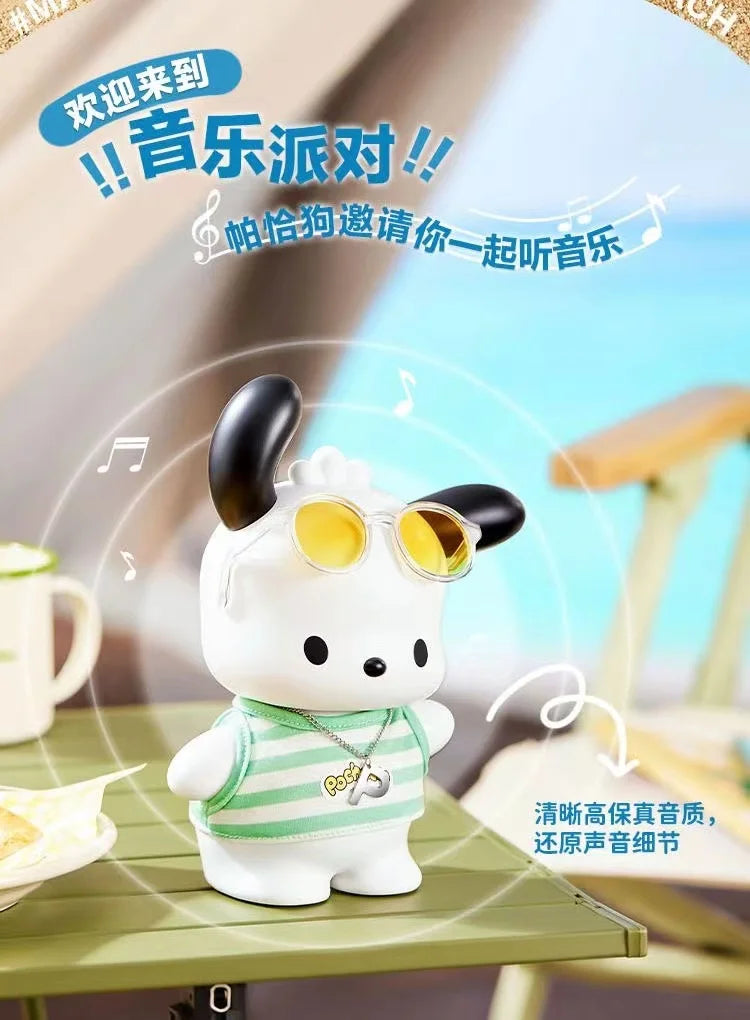 Kawaii Sanrio Pochacco Bluetooth Speaker Cartoon Anime Wireless Speaker Portable Desktop Charging Speaker Decoration Kids Gifts