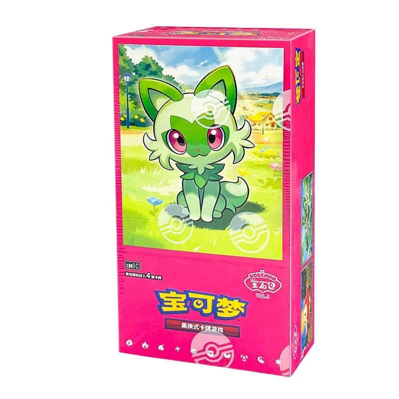 Pokemon Game Collection Cards Gem Pack PTCG Trading Card Custom Toys Chinese Genuine Flash Game Anime Paper Pikachu Special Bag