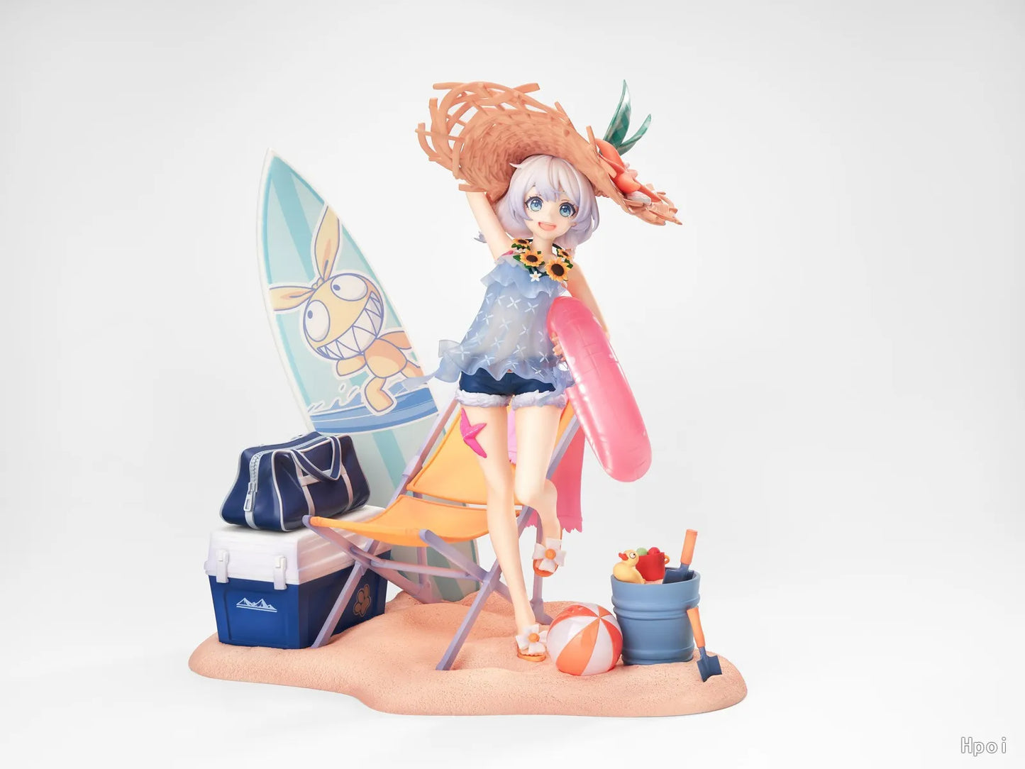25cm Honkai Impact 3 Theresa Anime Game Beach Beauty Girl Sunset Shallow Shore Boxed Figurine Boy Desktop Decoration Toy Gifts